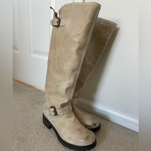 Steve Madden white riding boots